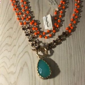 Teal gem pendant Necklace
